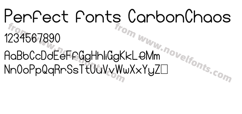 Perfect fonts CarbonChaosPreview