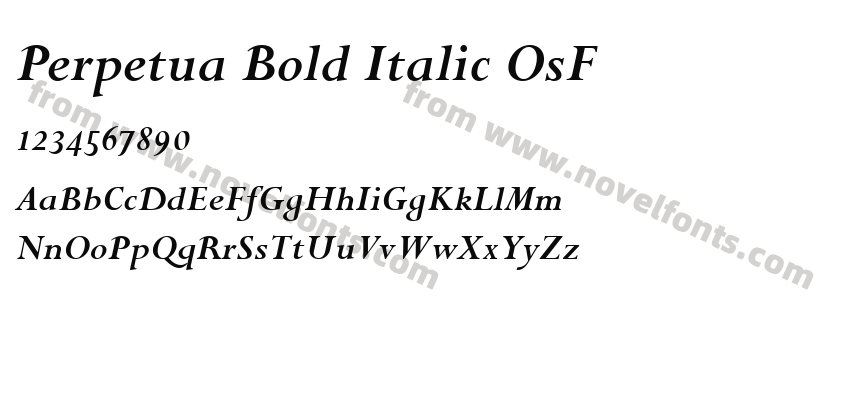 Perpetua Bold Italic OsFPreview