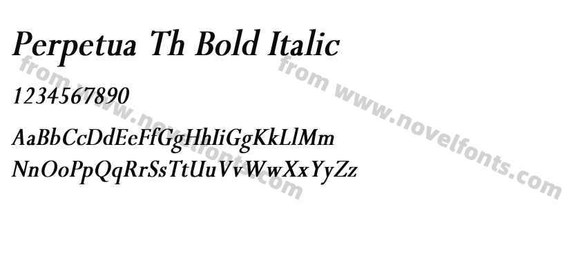 Perpetua Th Bold ItalicPreview