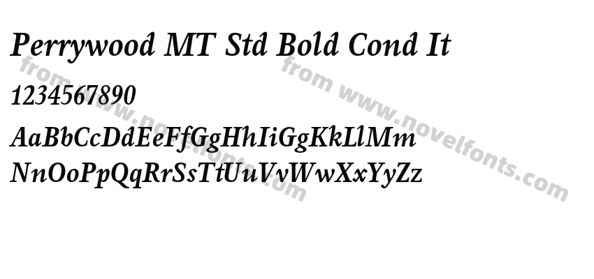 Perrywood MT Std Bold Cond ItPreview