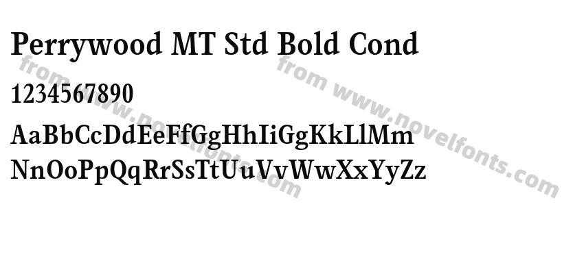 Perrywood MT Std Bold CondPreview