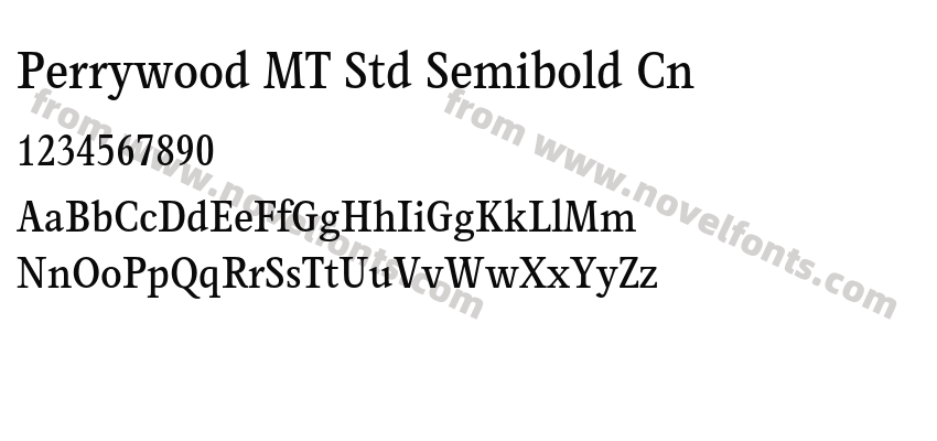 Perrywood MT Std Semibold CnPreview