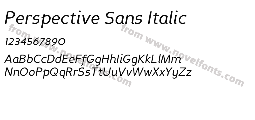 Perspective Sans ItalicPreview