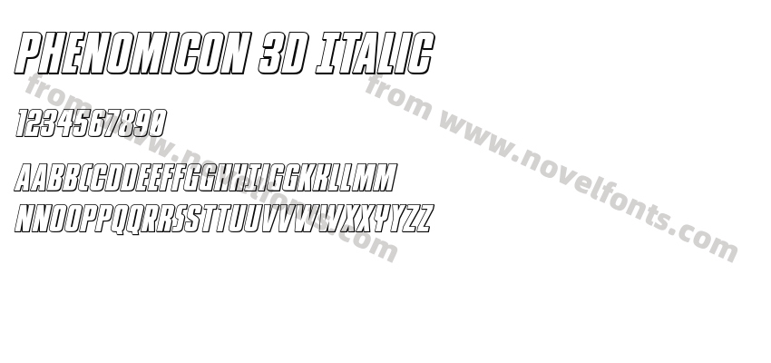 Phenomicon 3D ItalicPreview