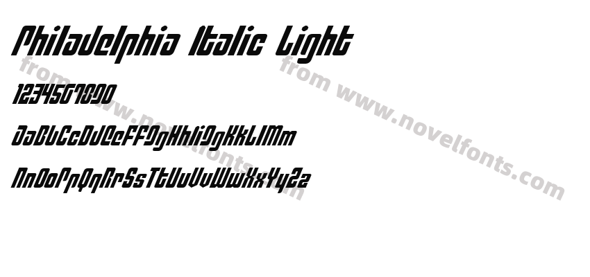 Philadelphia Italic LightPreview