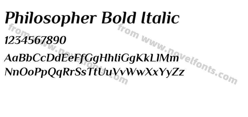 Philosopher Bold ItalicPreview