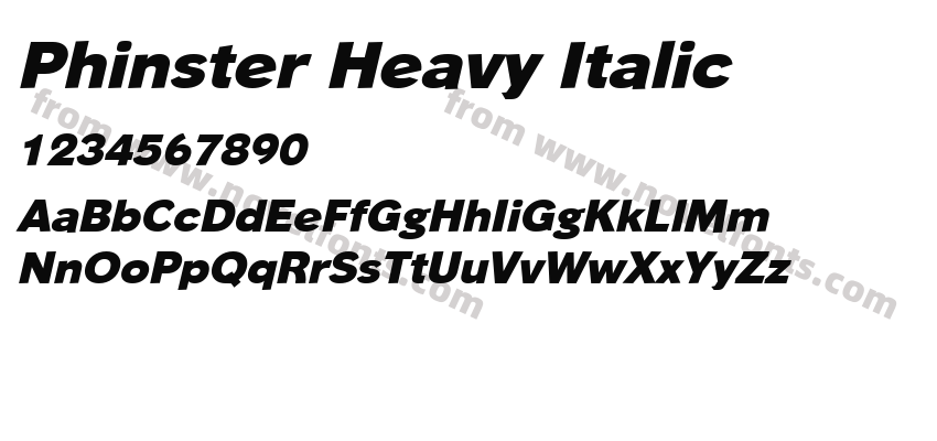 Phinster Heavy ItalicPreview