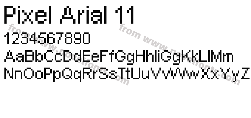 Pixel Arial 11Preview