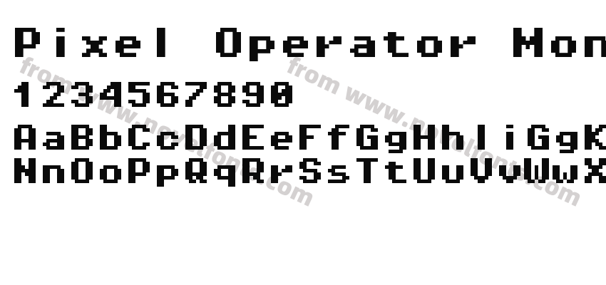 Pixel Operator Mono 8 BoldPreview