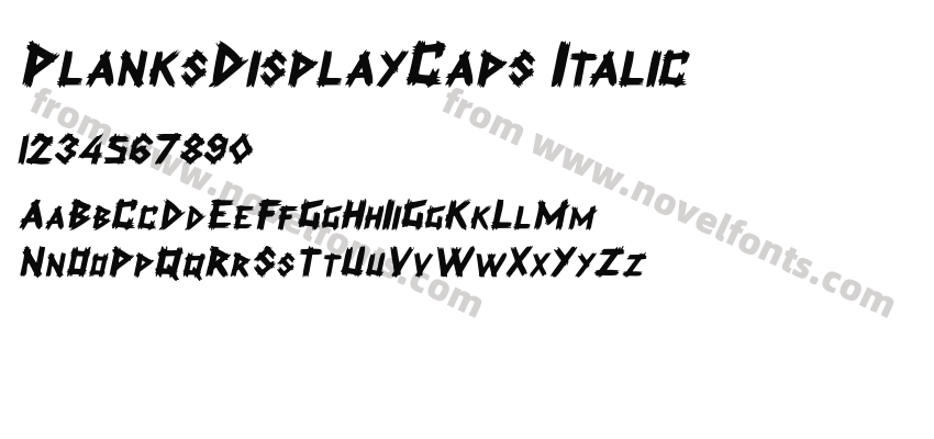 PlanksDisplayCaps ItalicPreview