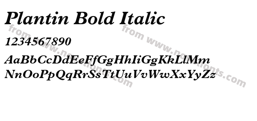 Plantin Bold ItalicPreview