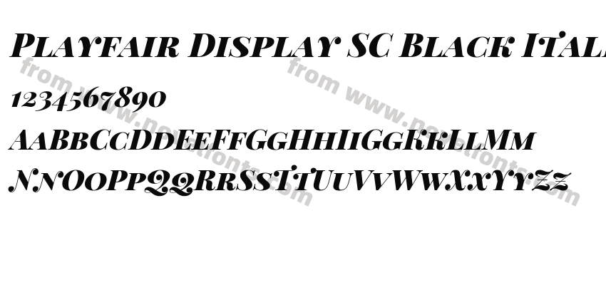 Playfair Display SC Black ItalicPreview