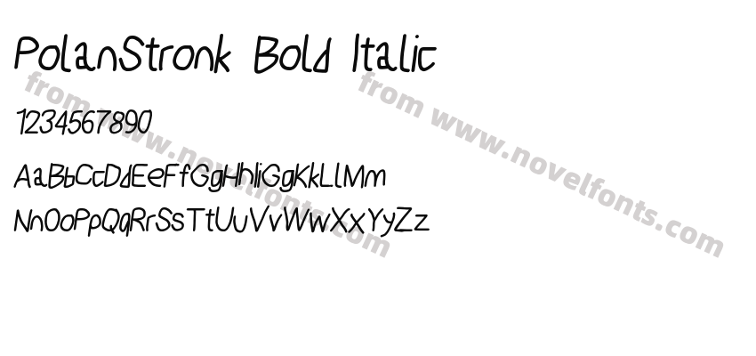 PolanStronk Bold ItalicPreview