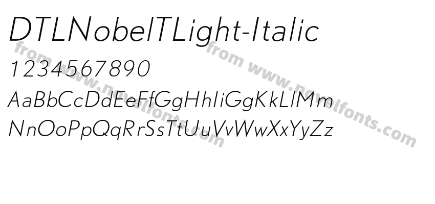 DTLNobelTLight-ItalicPreview