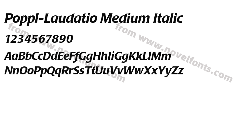 Poppl-Laudatio Medium ItalicPreview