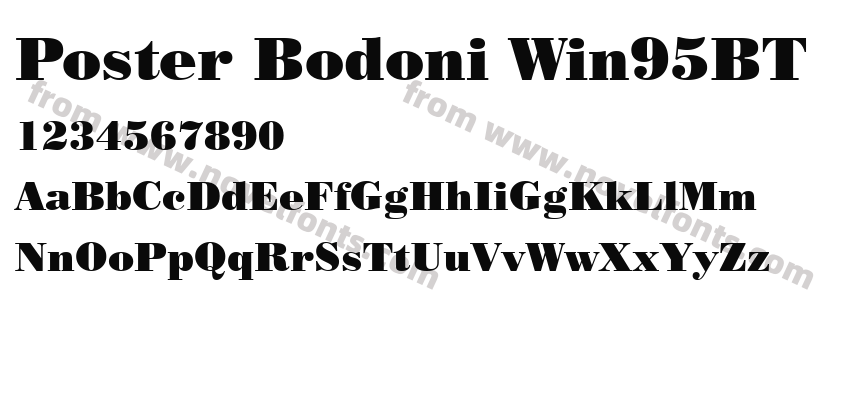 Poster Bodoni Win95BTPreview