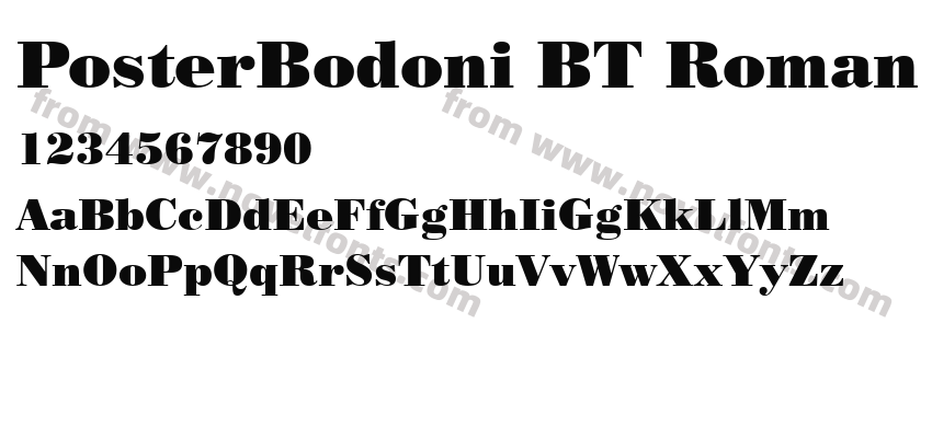 PosterBodoni BT RomanPreview