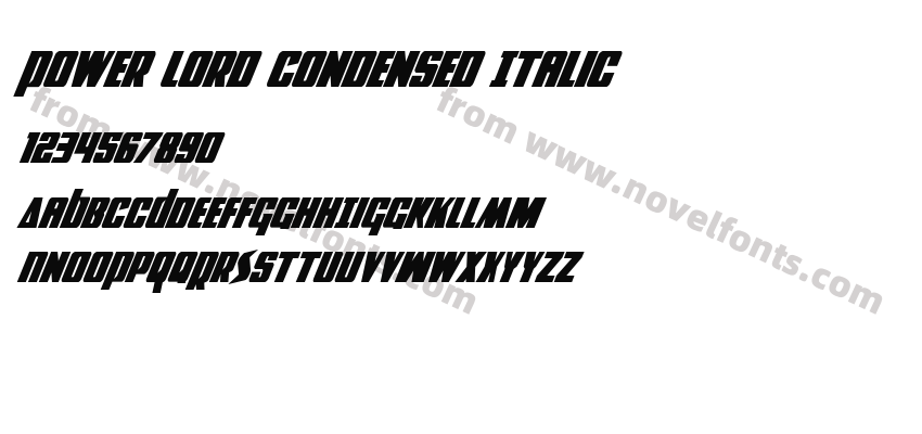 Power Lord Condensed ItalicPreview