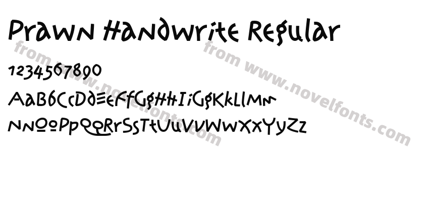 Prawn Handwrite RegularPreview