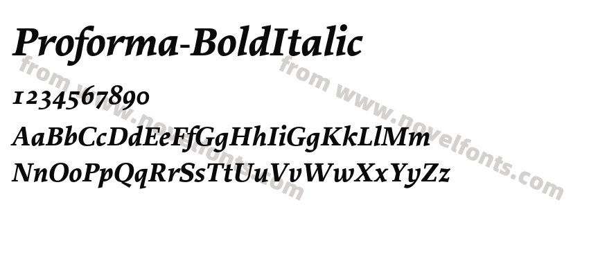 Proforma-BoldItalicPreview