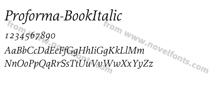 Proforma-BookItalicPreview