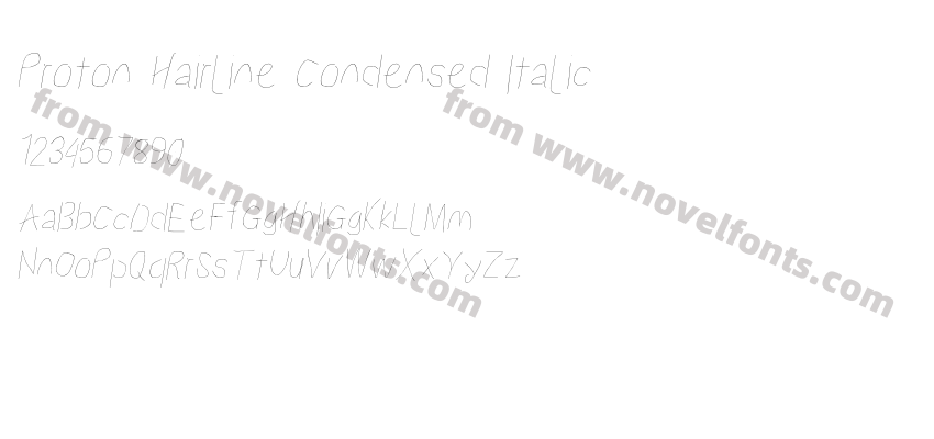 Proton Hairline Condensed ItalicPreview