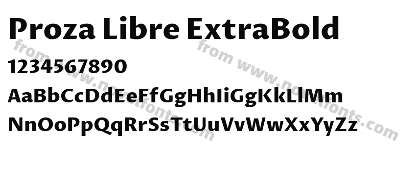 Proza Libre ExtraBoldPreview