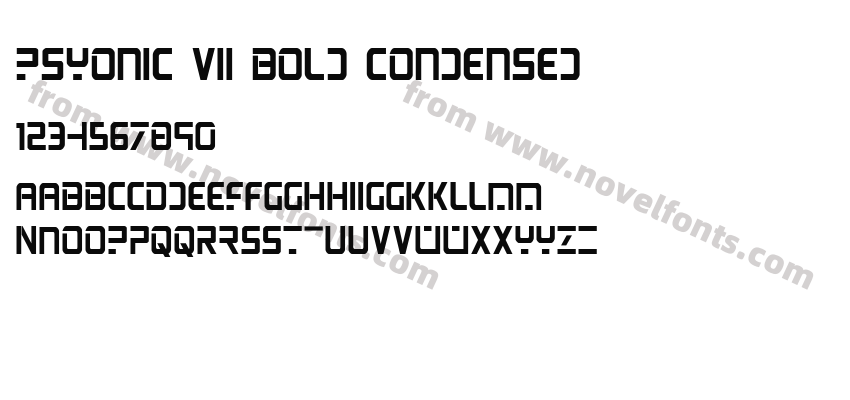 PsYonic VII Bold CondensedPreview