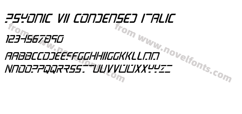 PsYonic VII Condensed ItalicPreview