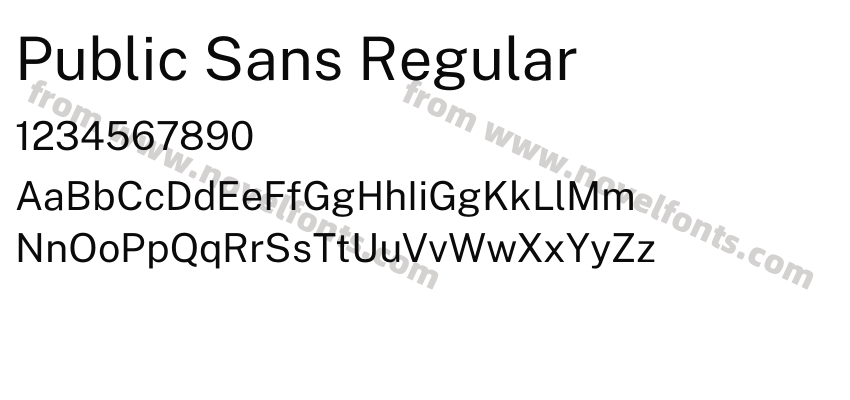 Public Sans RegularPreview