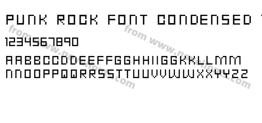 Punk Rock Font Condensed ThinPreview