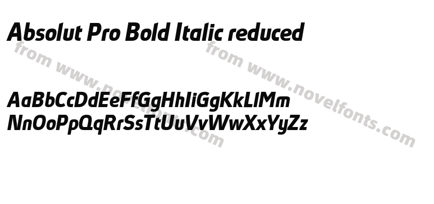 Absolut Pro Bold Italic reducedPreview