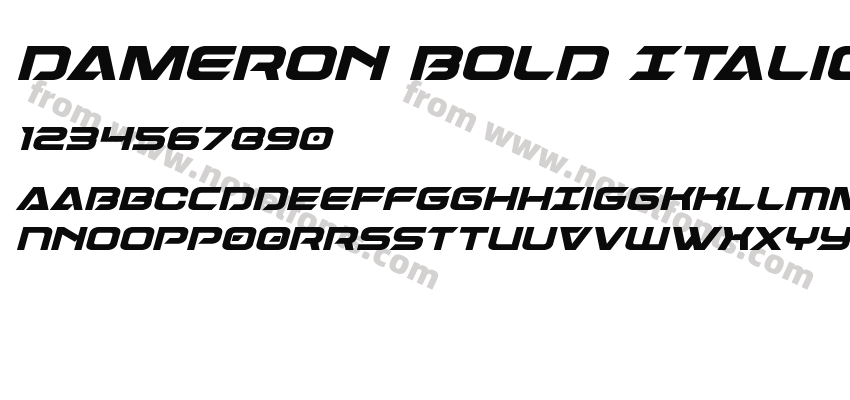 Dameron Bold ItalicPreview