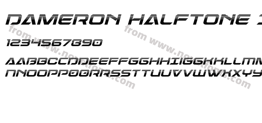 Dameron Halftone ItalicPreview