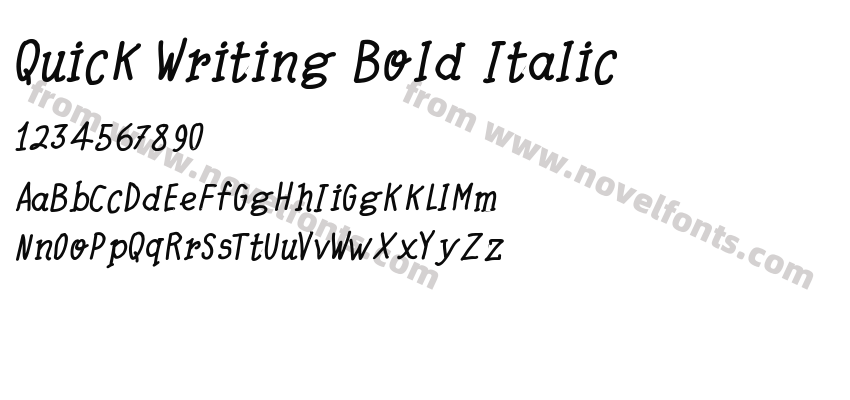 Quick Writing Bold ItalicPreview