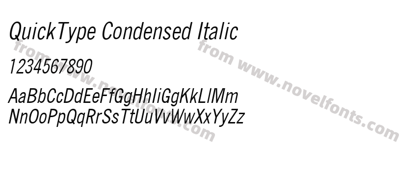 QuickType Condensed ItalicPreview