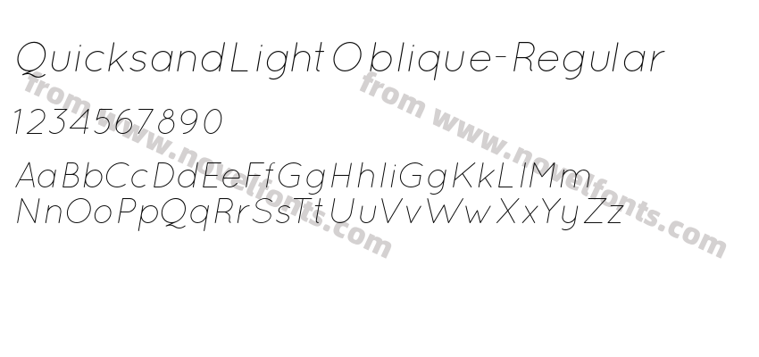 QuicksandLightOblique-RegularPreview