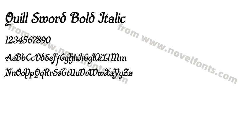 Quill Sword Bold ItalicPreview