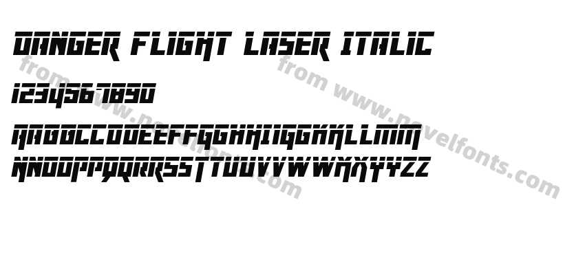 Danger Flight Laser ItalicPreview