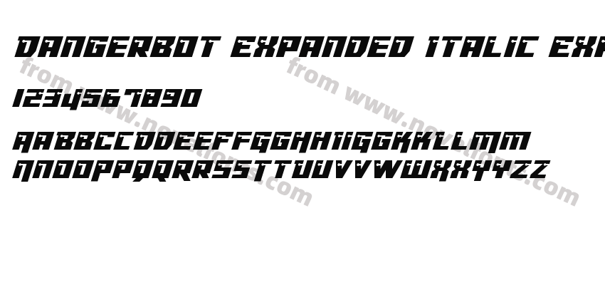 Dangerbot Expanded Italic Expanded ItalicPreview