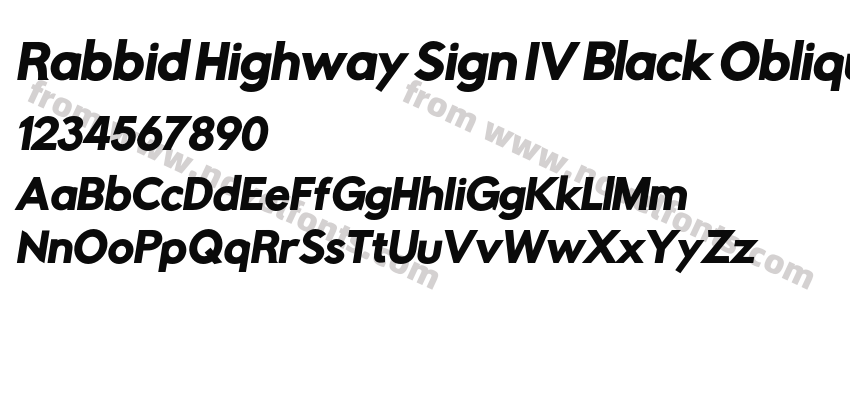 Rabbid Highway Sign IV Black ObliquePreview