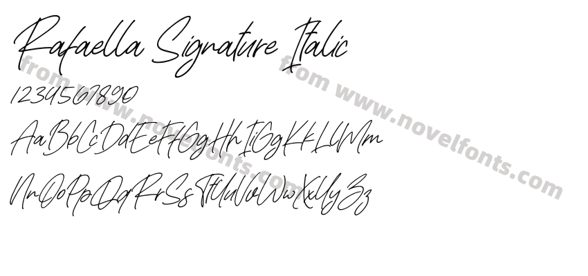 Rafaella Signature ItalicPreview