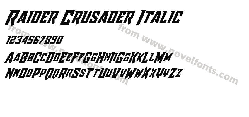 Raider Crusader ItalicPreview