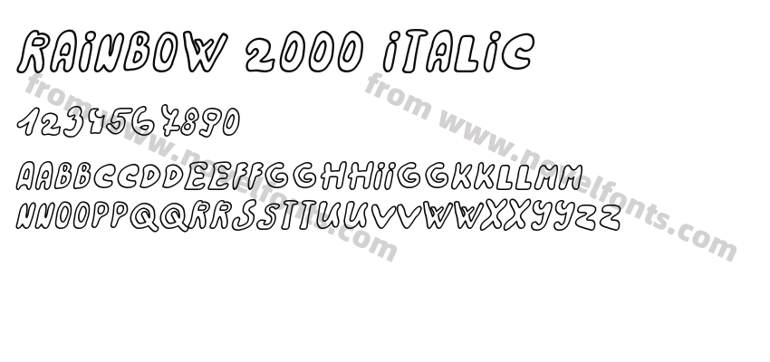 Rainbow 2000 ItalicPreview