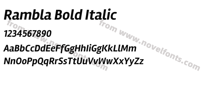 Rambla Bold ItalicPreview