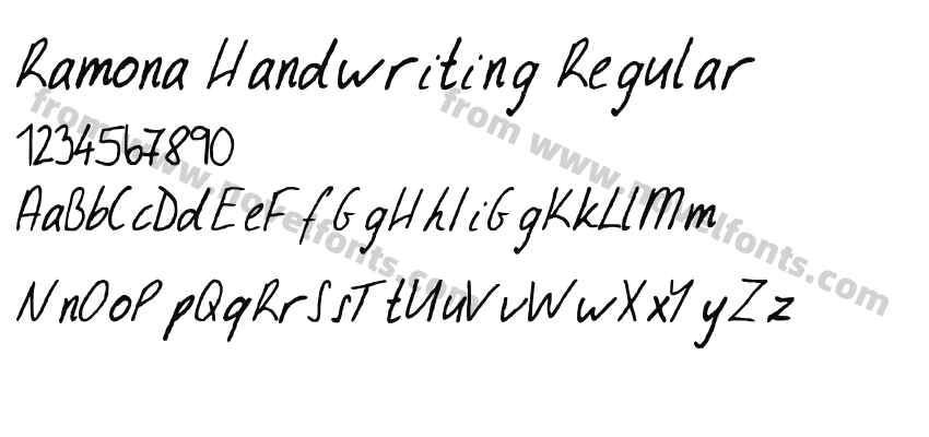 Ramona Handwriting RegularPreview