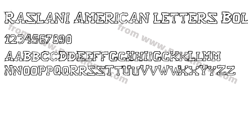 Raslani American letters BoldPreview