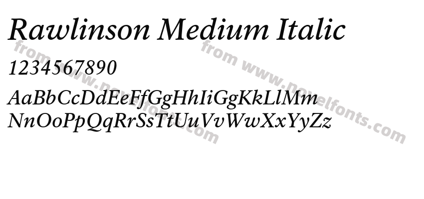 Rawlinson Medium ItalicPreview