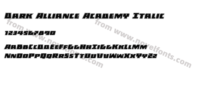 Dark Alliance Academy ItalicPreview