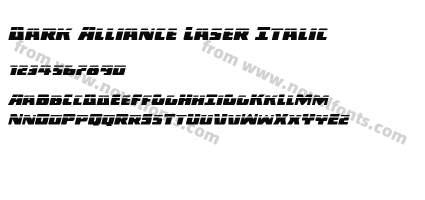 Dark Alliance Laser ItalicPreview